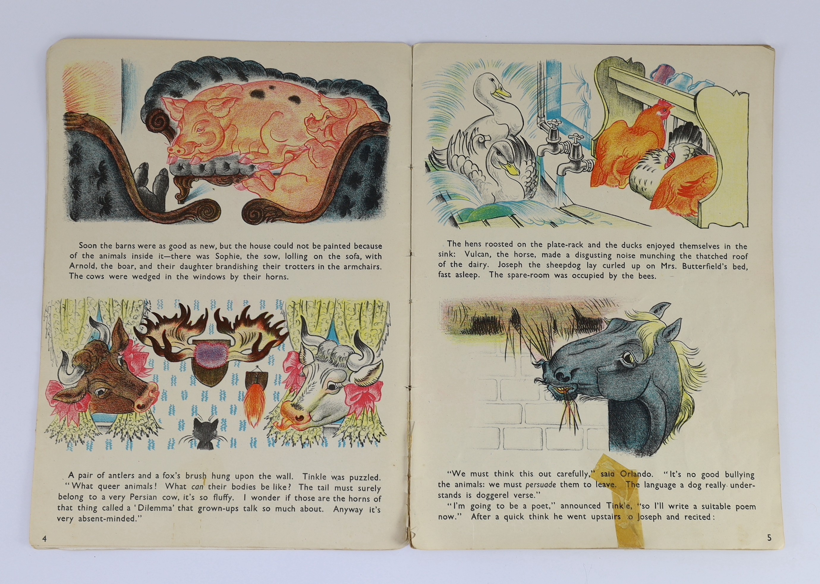 Hale, Kathleen - Orlando ... Buys a Farm. First edition, Country Life & NY., Transatlantic Arts, 1942; (Same Author) - Orlando ... A Camping Holiday. Country Life & NY., Charles Scribner's Sons